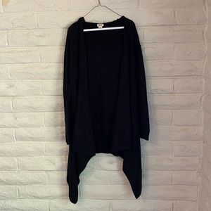 Black cardigan with hood